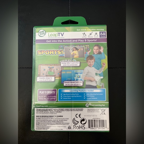 Leap Frog Leap TV SPORTS! 9 Educational Active Video Games (4-7yrs)  New Sealed - Picture 2 of 4